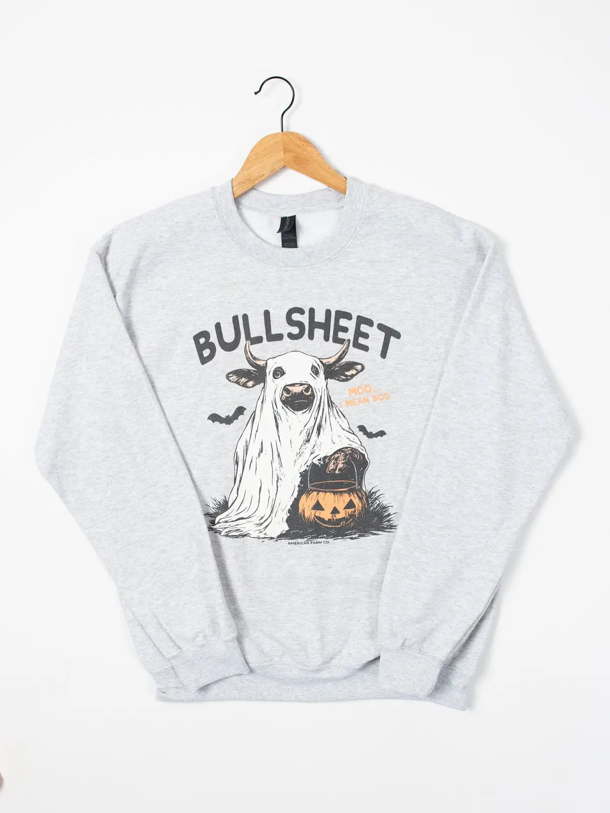 Fall 'bullsheet' Halloween Graphic Crewneck Sweatshirt