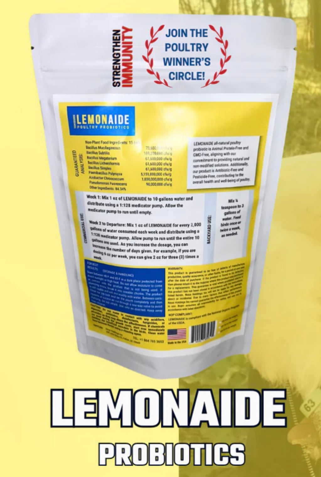 LEMONAIDE Probiotics - 4oz , *1 Year Supply*