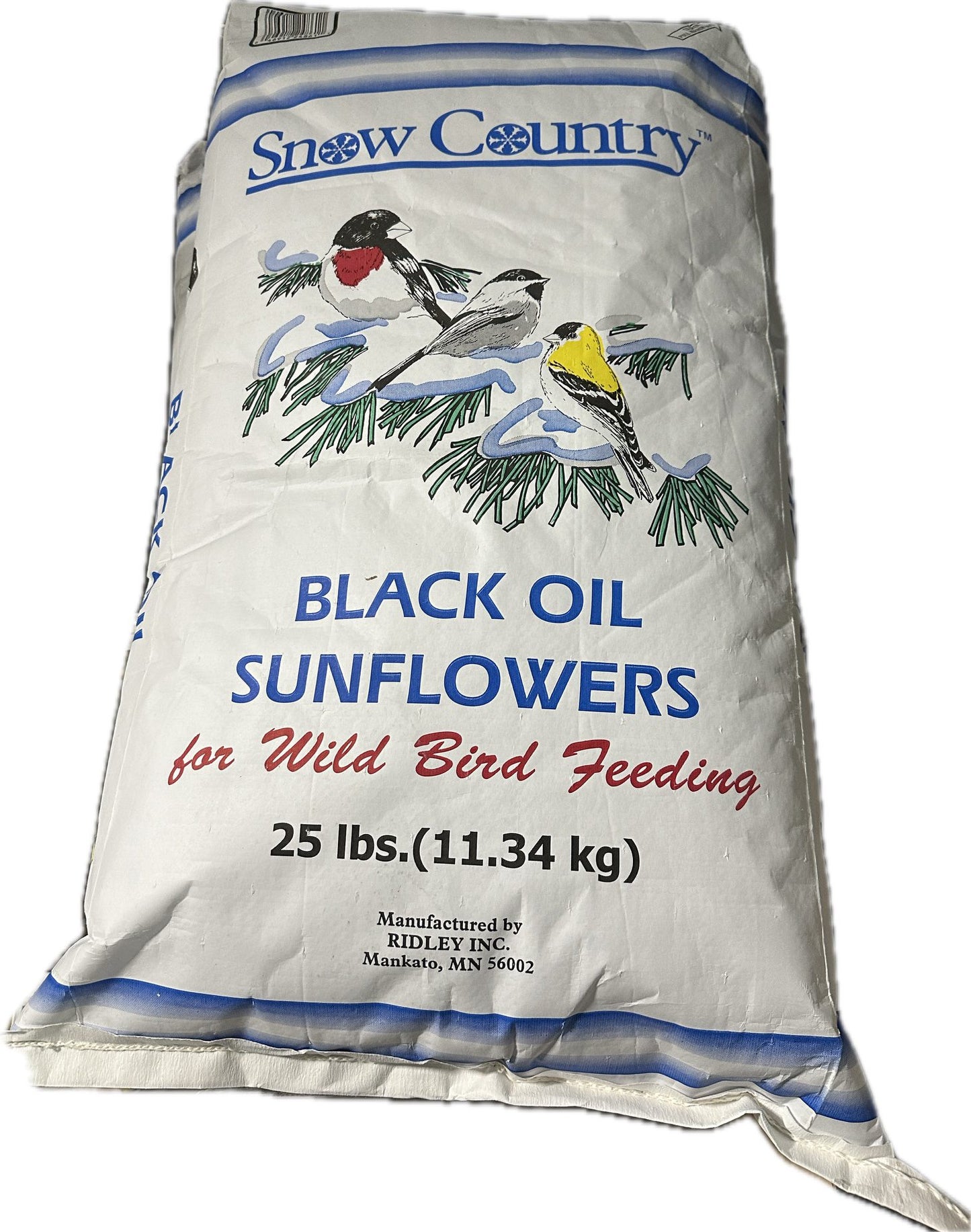 SNOW COUNTRY – BLACK OIL SUNFLOWER SEEDS, 25LBS