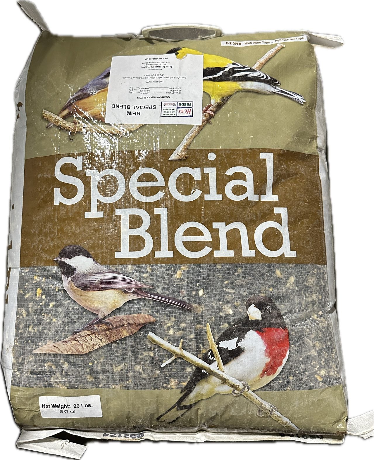 HEIM MILLING – SPECIAL BLEND, PREMIUM BIRD MIX, 20LBS