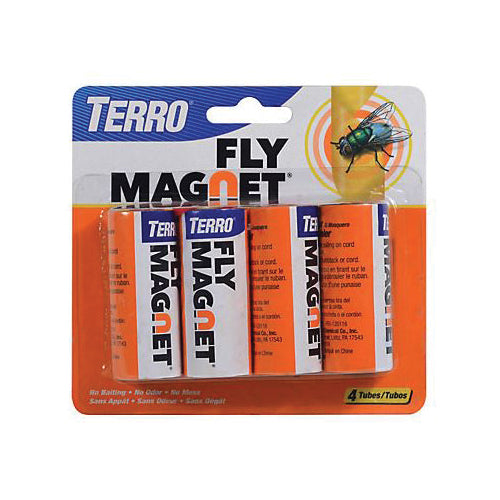 Terro - Fly Magnet Sticky Fly Paper Trap, 4 Pack