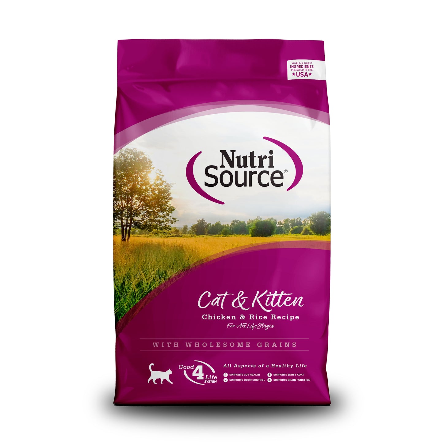 NUTRISOURCE - Cat & Kitten, Chicken & Rice  Dry Food, 12Lbs