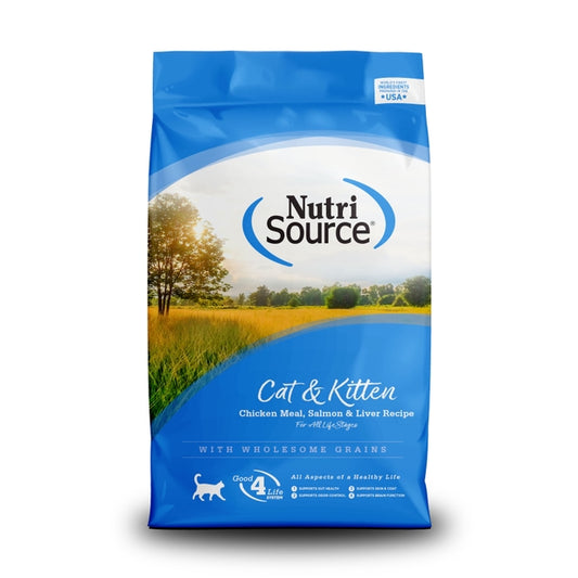 NutriSource - Chicken Salmon Liver Cat & Kitten Food, 4lbs.