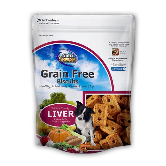 NutriSource - Grain Free Liver Biscuits Dog Treat, 14oz.