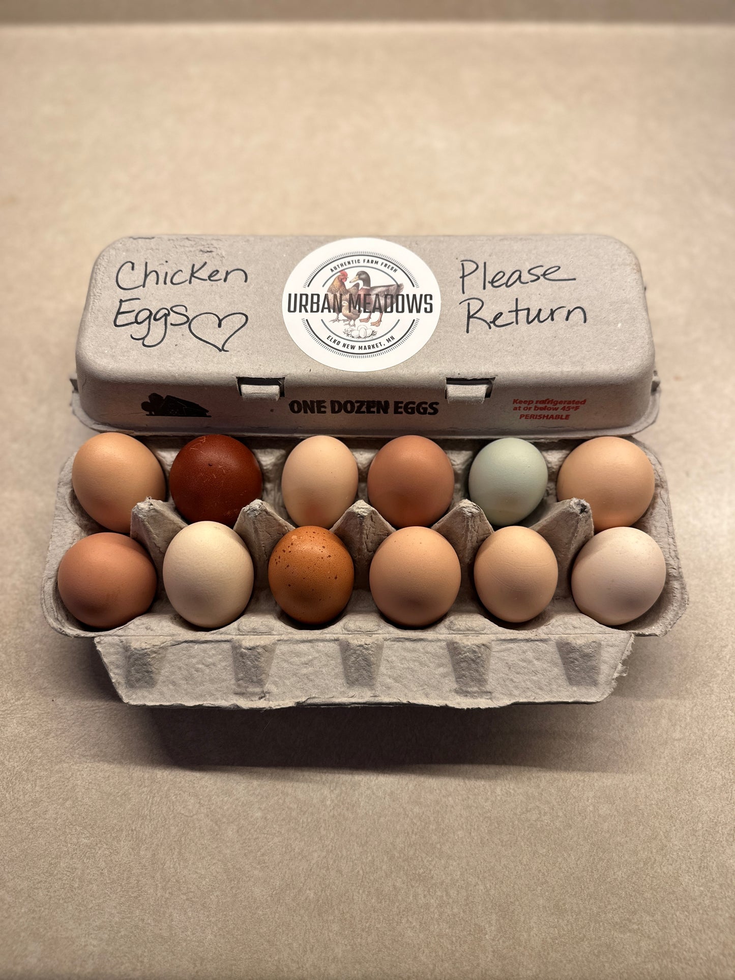 Chicken Eggs, 1 dozen - Farm Fresh & Pasture Raised