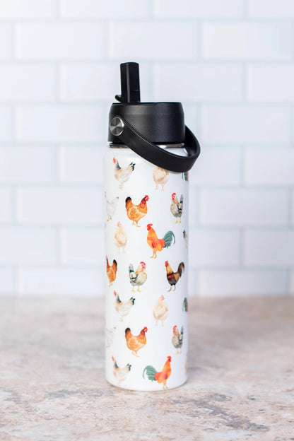 Chicken 22oz Water Bottle