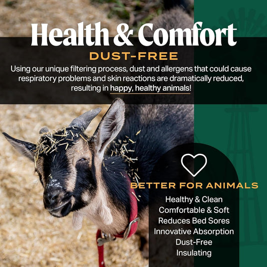 FarmStraw by HealthiStraw – Coarse-Cut non-GMO Wheat Straw Bedding