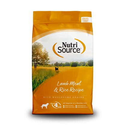 NUTRISOURCE - Lamb Meal & Rice, Adult Dry Dog Food, 26Lbs