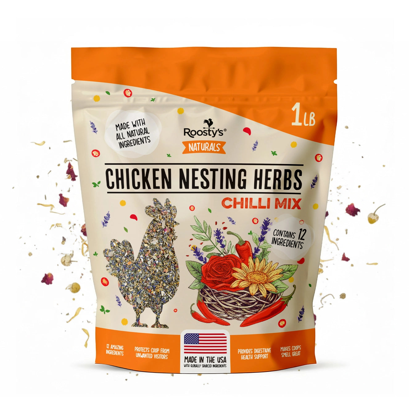 Roosty's Nesting Herbs - Pest Repellent For Coops 1lb Bag