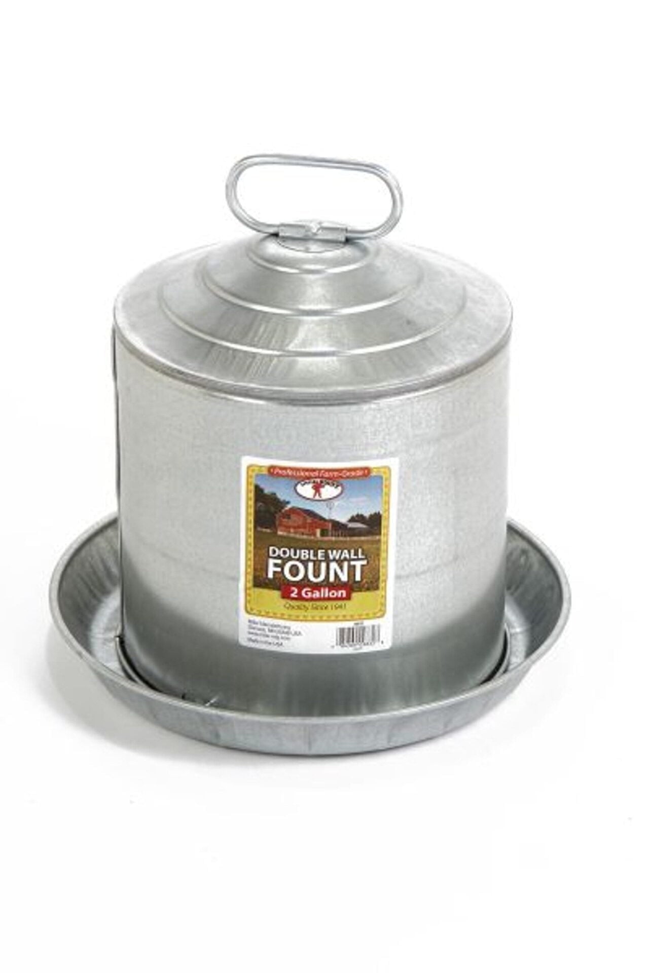 LITTLE GIANT - Double Wall Chick Fount, 2 Gallon image 0