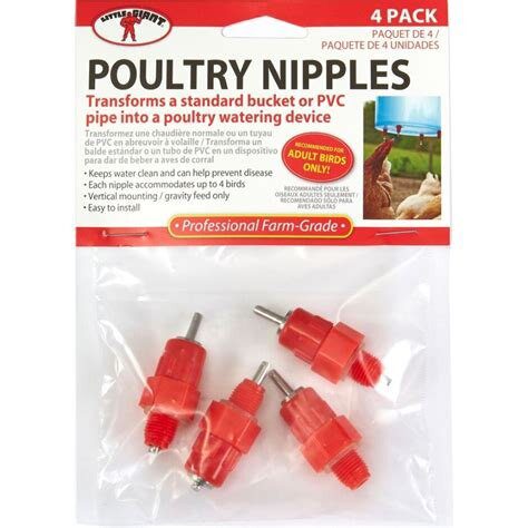 LITTLE GIANT – POULTRY NIPPLE 4-PACK