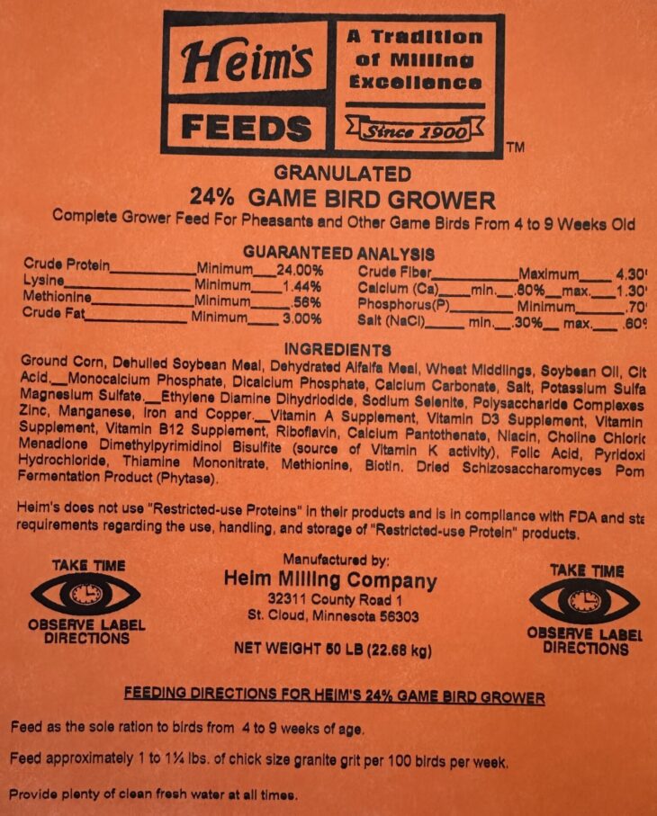 Heim Feed Mill - 24% Game Bird Grower Crumble, 50lbs - Image 2